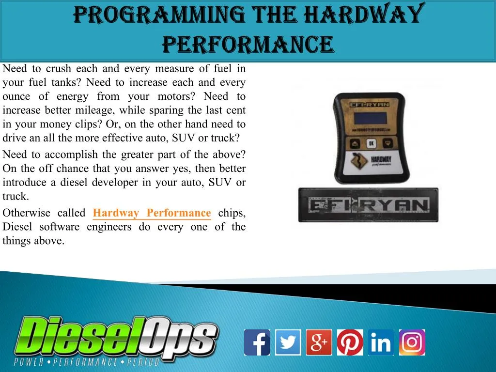 programming the hardway performance