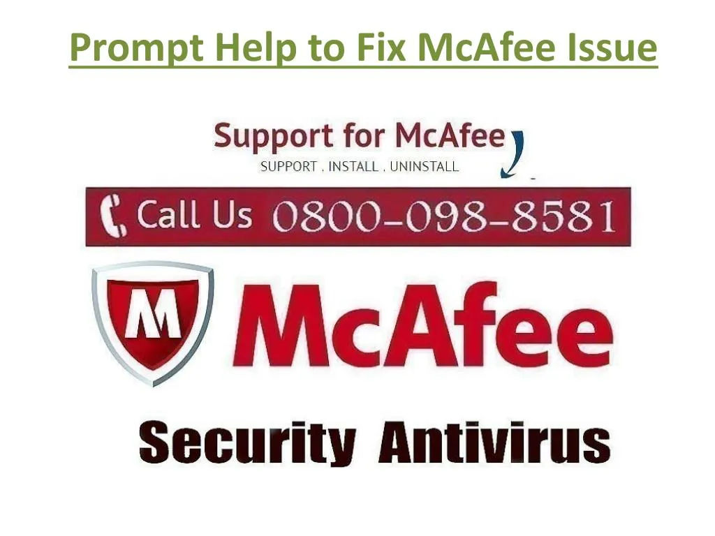 prompt help to fix mcafee issue