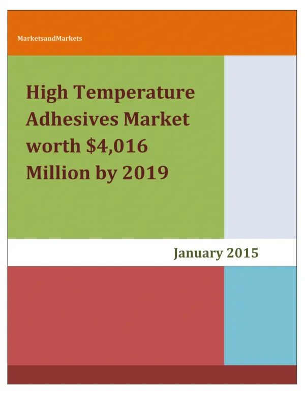 High Temperature Adhesives Market