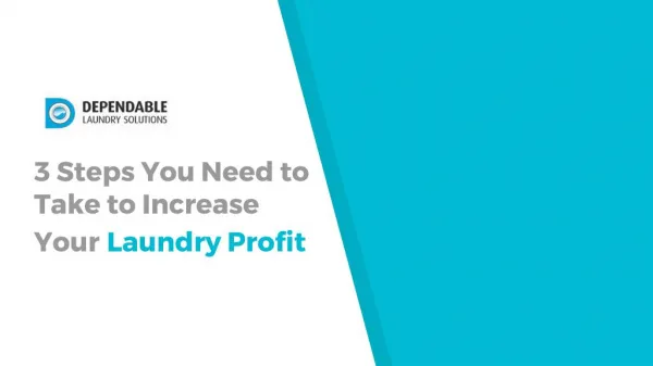 3 Steps You Need to Take to Increase Your Laundry Profit - DLS MayTag