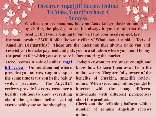 Discover Angel Lift Review