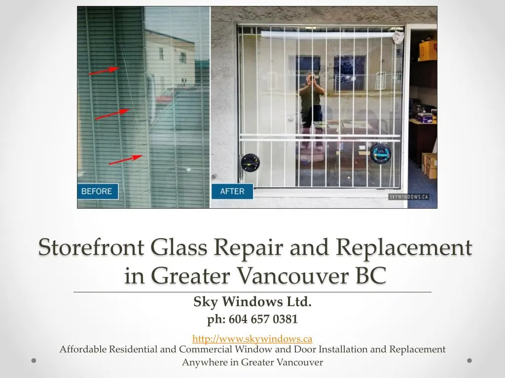 storefront glass repair and replacement in greater vancouver bc