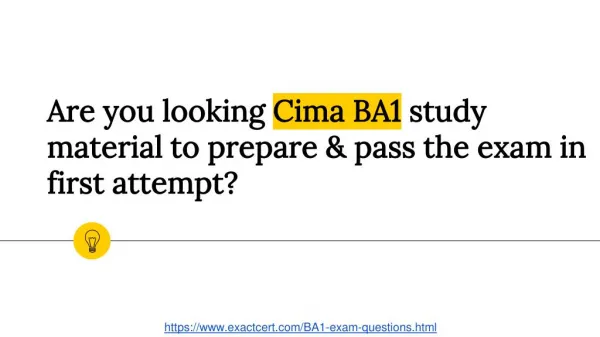 Cima BA1 Exam Dumps