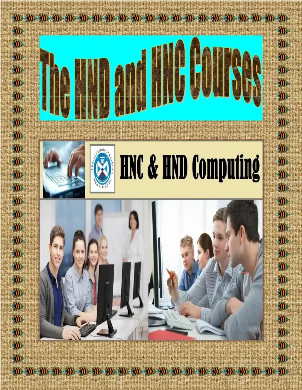 The HND and HNC Courses