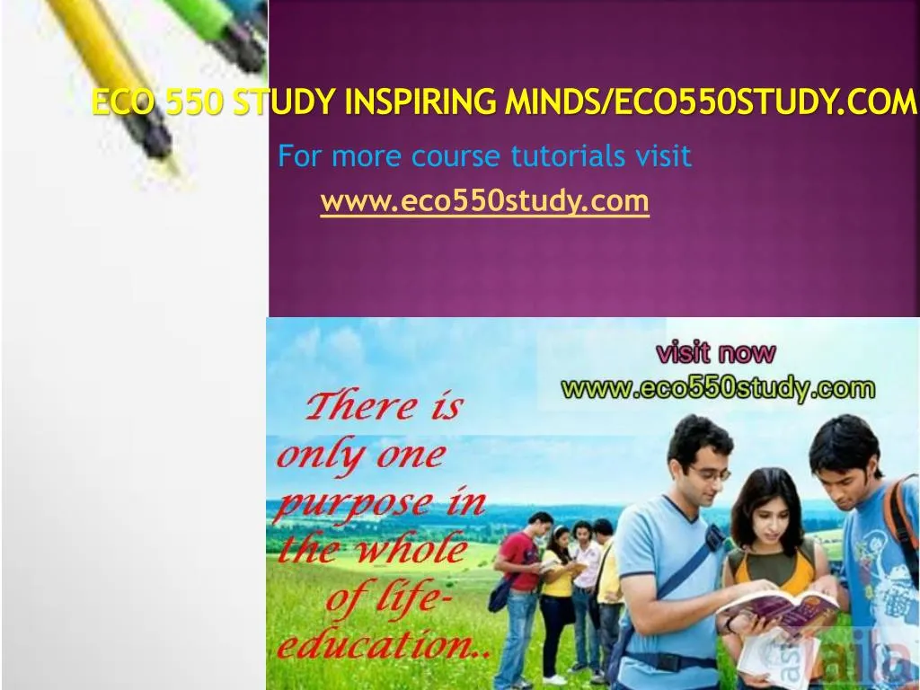 eco 550 study inspiring minds eco550study com