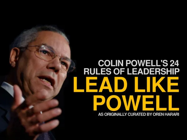 Colin Powell leadership principles