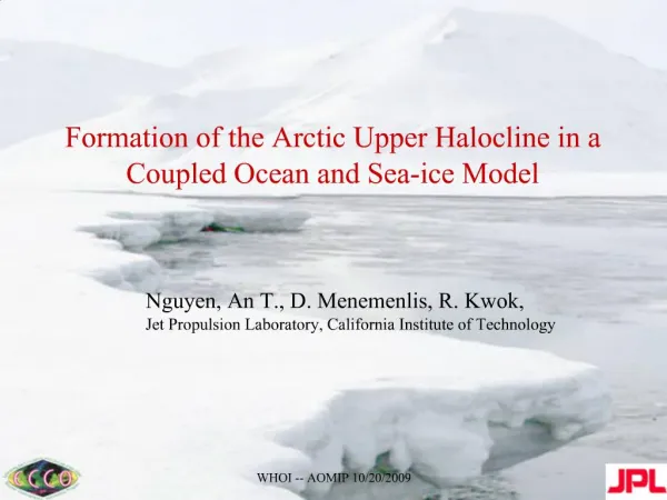Formation of the Arctic Upper Halocline in a Coupled Ocean and Sea-ice Model
