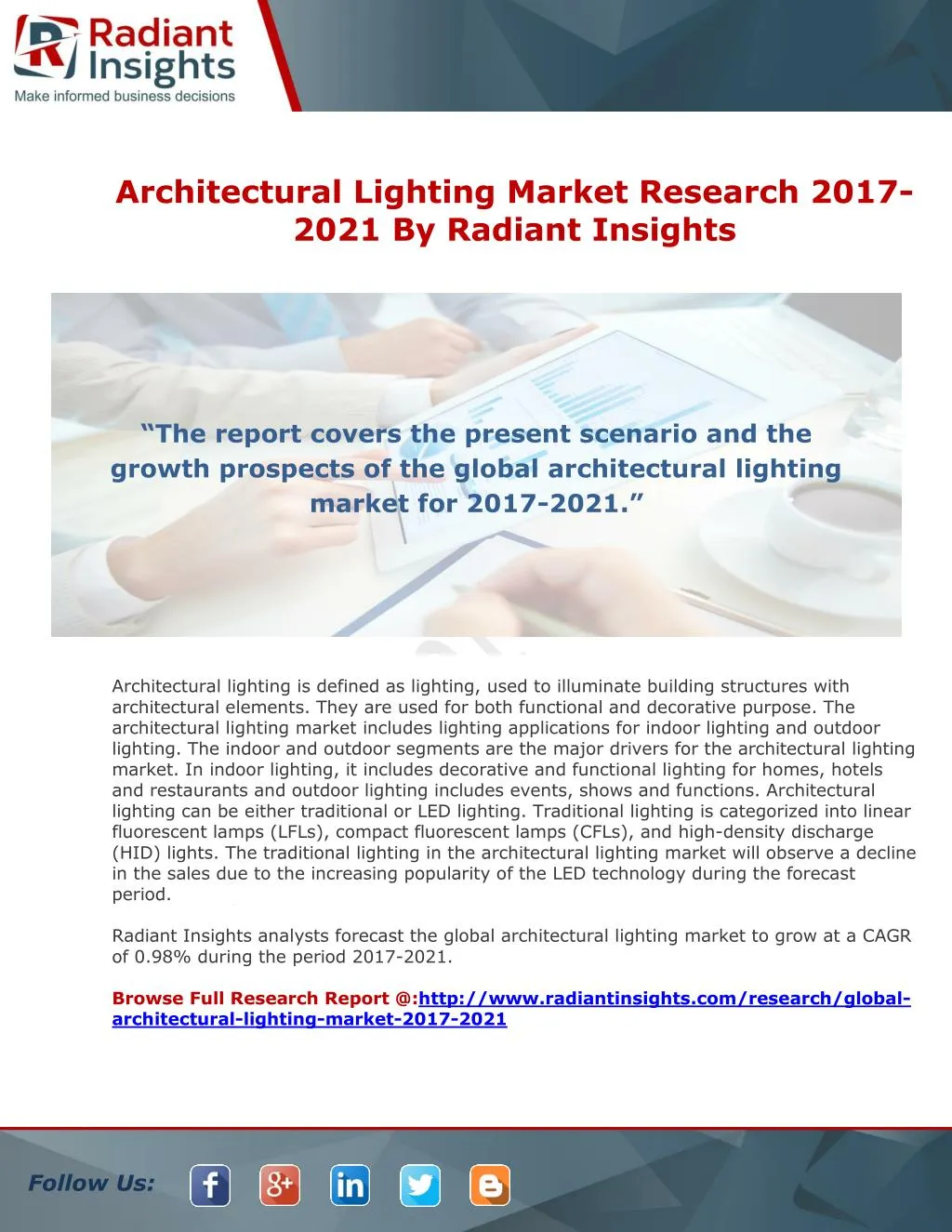 architectural lighting market research 2017 2021