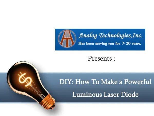 DIY : How To Make a Powerful Luminous Laser Diode