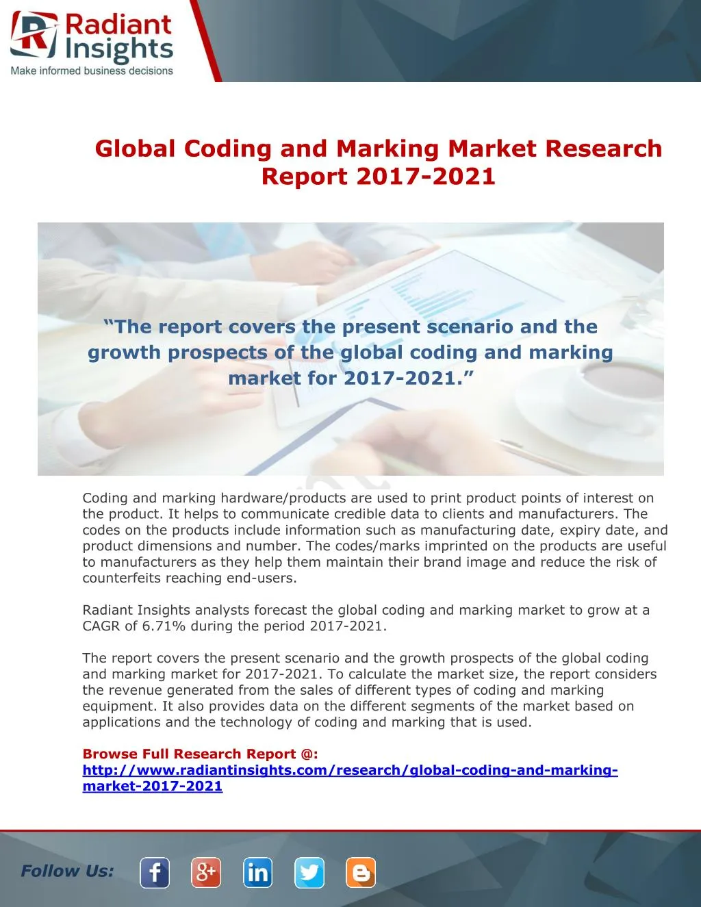 global coding and marking market research report