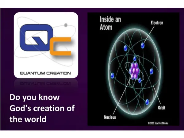 Read about the creation of the world