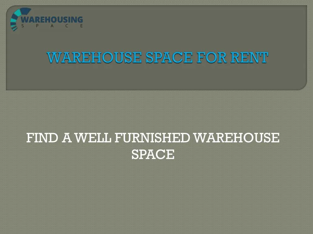 warehouse space for rent