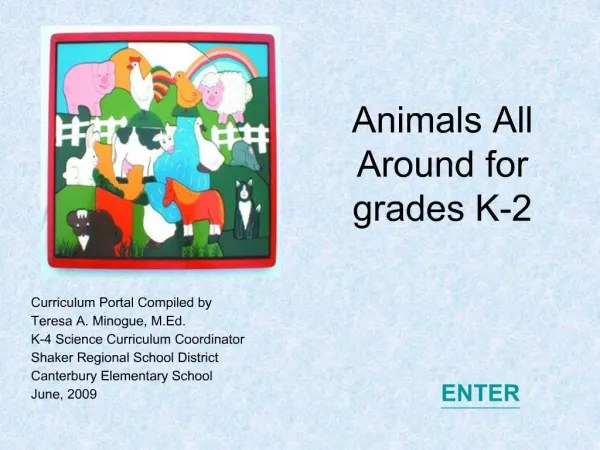 Animals All Around for grades K-2