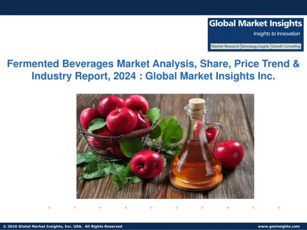 Fermented Beverages Market Research Reports & Industry Analysis, 2016 – 2024