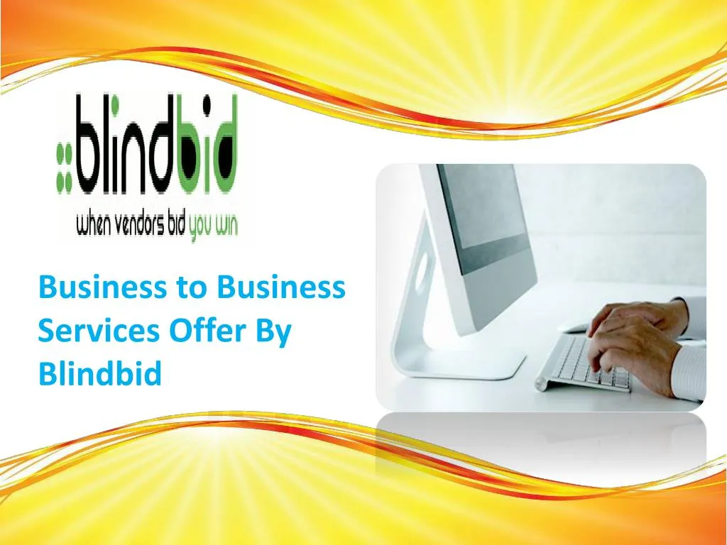 business to business services offer by blindbid