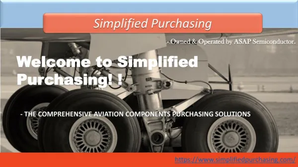 Simplified Purchasing – Online Aircraft Parts Distribution Platform