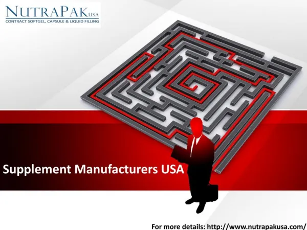 Supplement Manufacturers USA