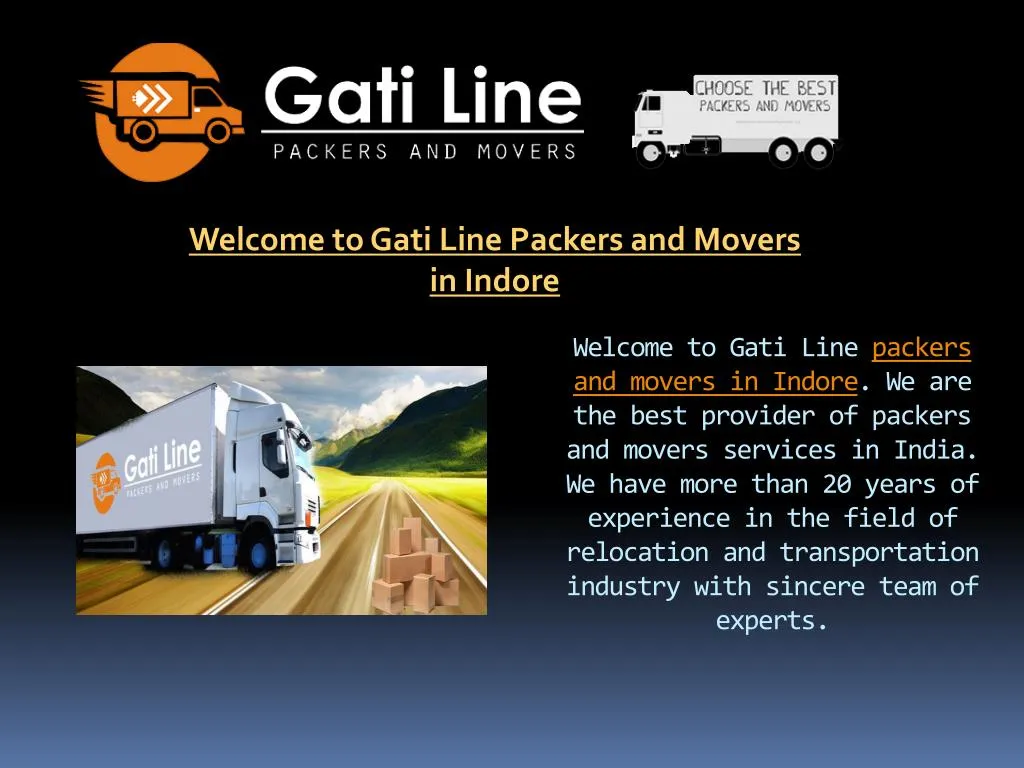 welcome to gati line packers and movers in indore