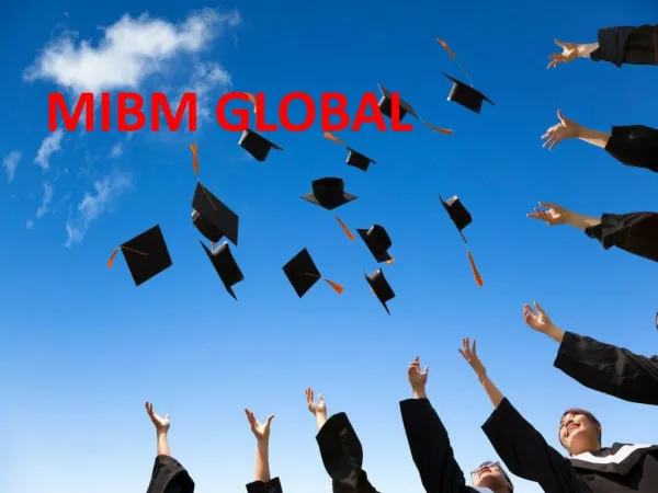 2 year mba online in India-((MIBM GLOBAL))