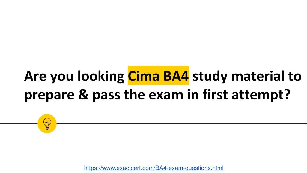 are you looking cima ba4 study material