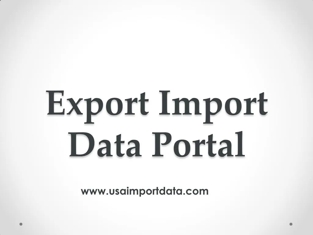 export import data portal
