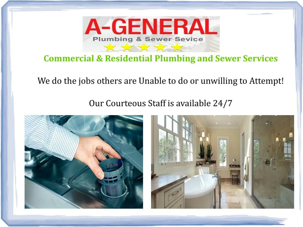 commercial residential plumbing and sewer