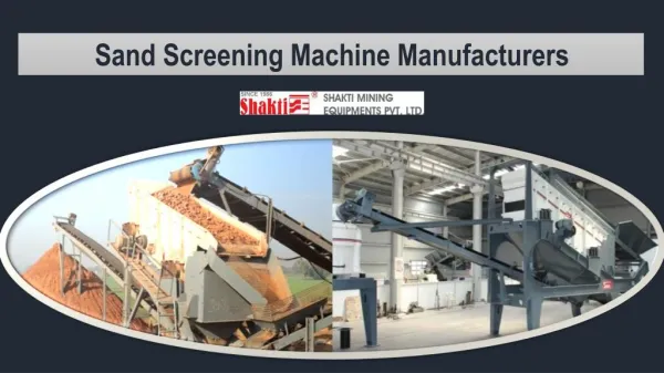 Sand Screening Machine Manufacturers