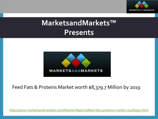 Feed Fats & Proteins Market worth $8,379.7 Million by 2019