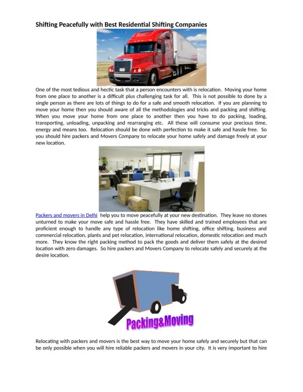 Shifting Peacefully with Professional Shifting Companies