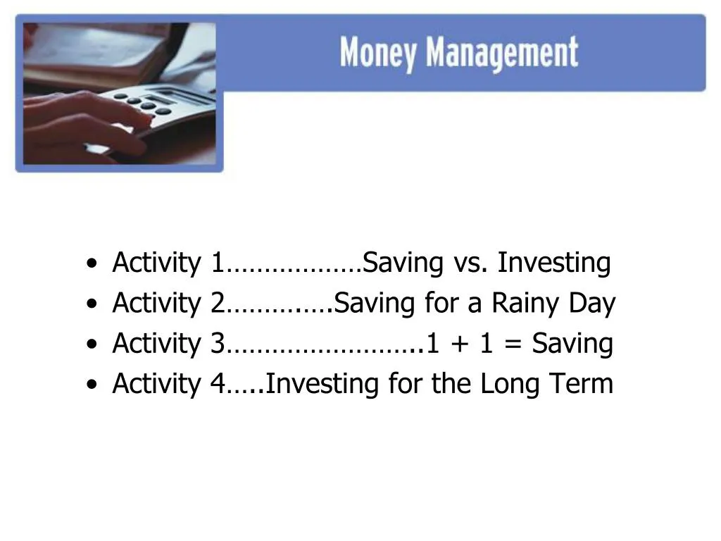 activity 1 saving vs investing activity 2 saving