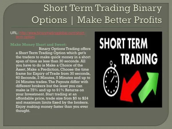 Short Term Trading Binary Options