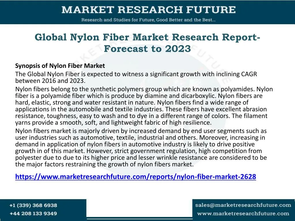 global nylon fiber market research report forecast to 2023