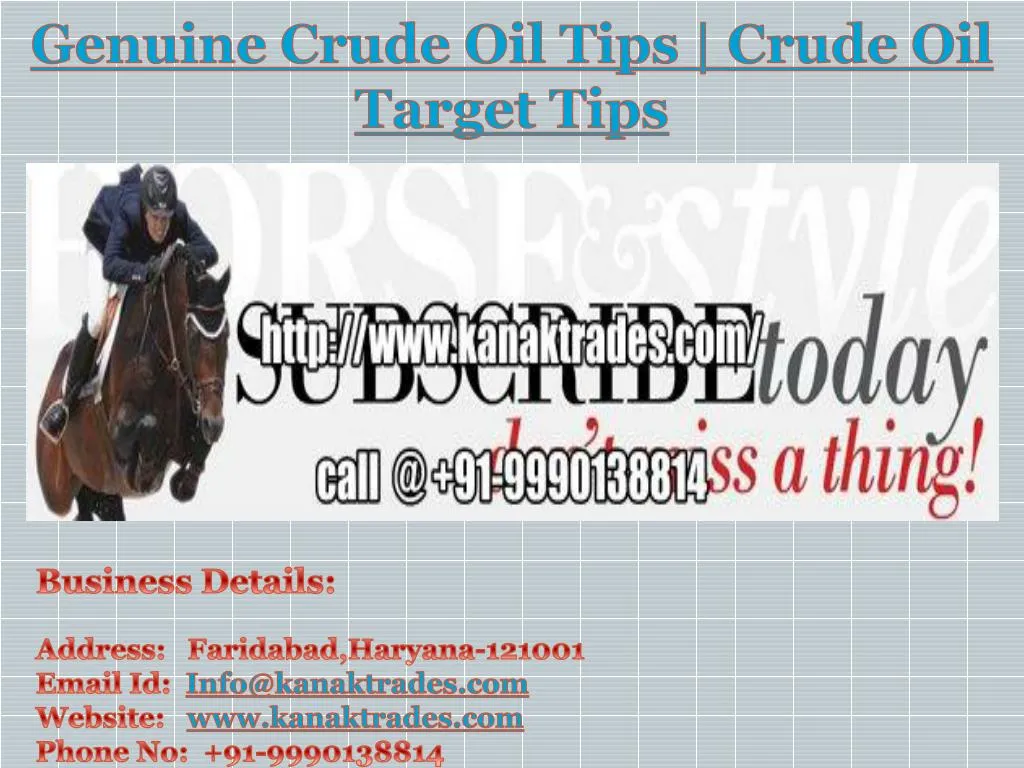 genuine crude oil tips crude oil target tips