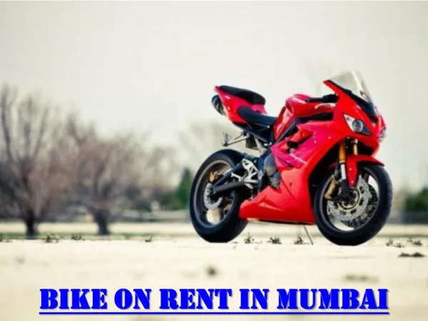 Bike on Rent in Mumbai for a Day