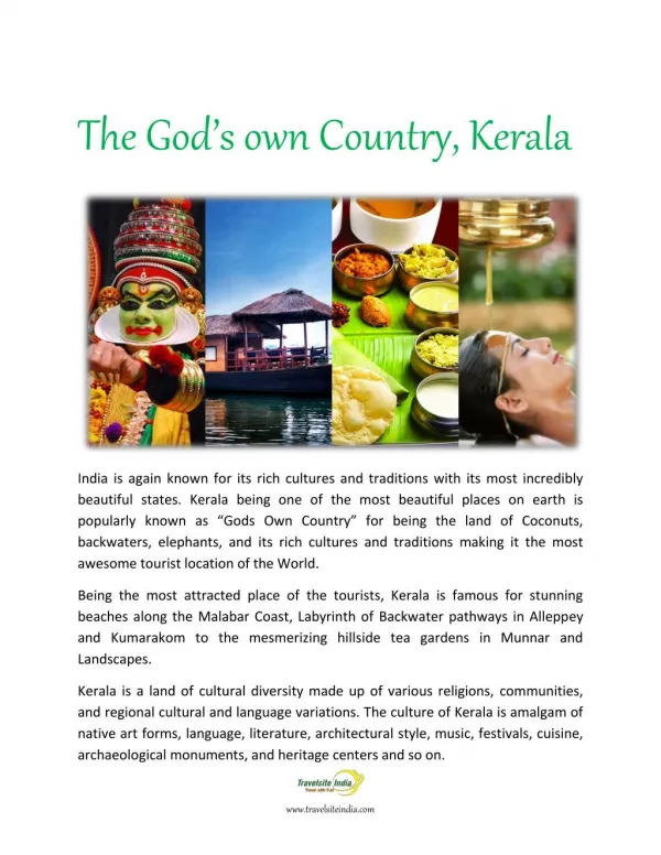 The God's Own Country - Kerala Tour