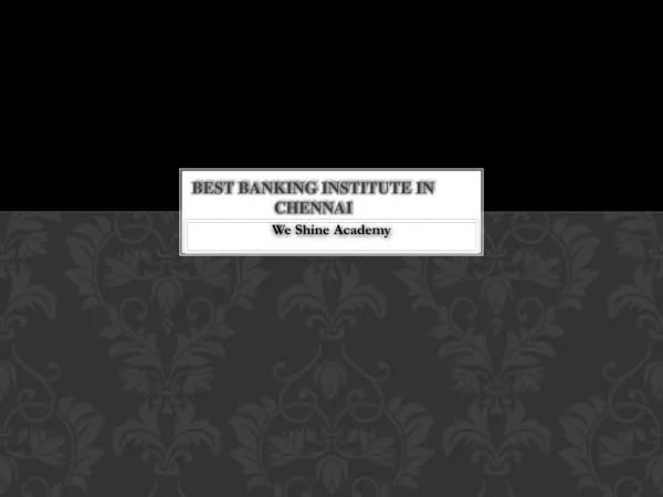 Best Banking Institute in Chennai