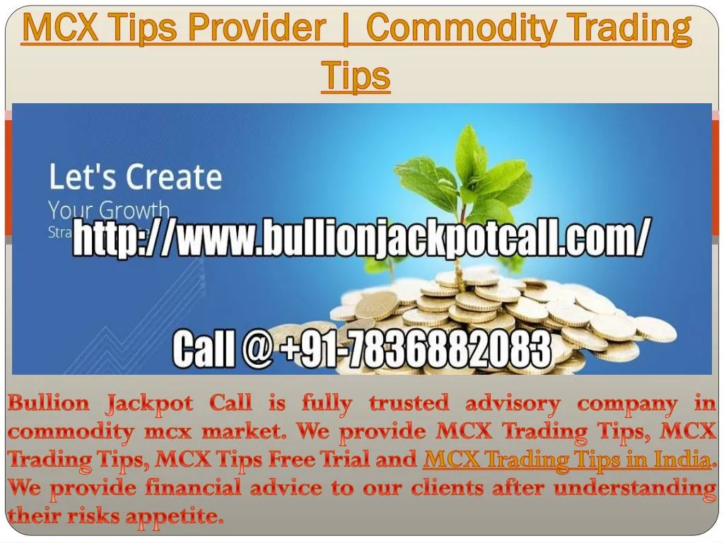 mcx tips provider commodity trading tips