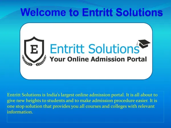 Benefits of Taking Online admission through Entritt Solutions