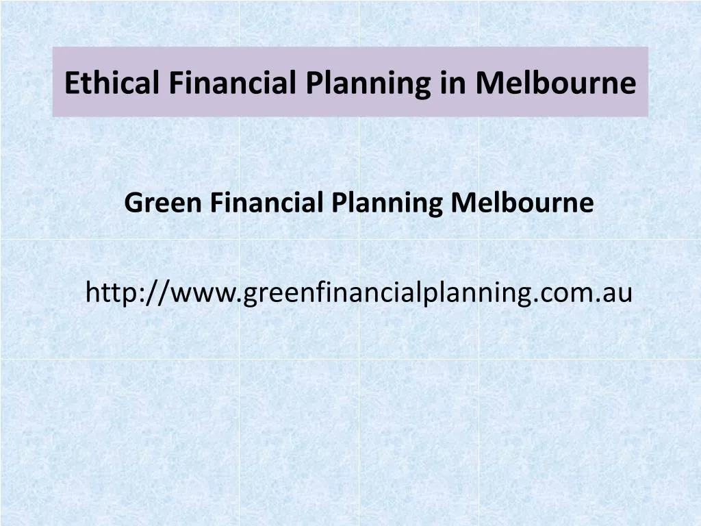 ethical financial planning in melbourne