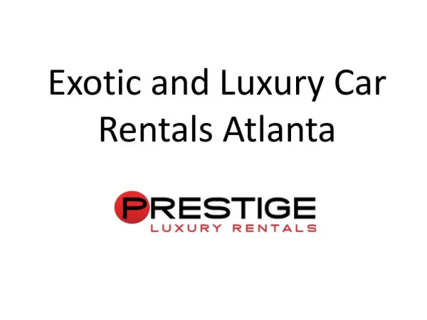Easily Find Luxury Car for Rental in Atlanta