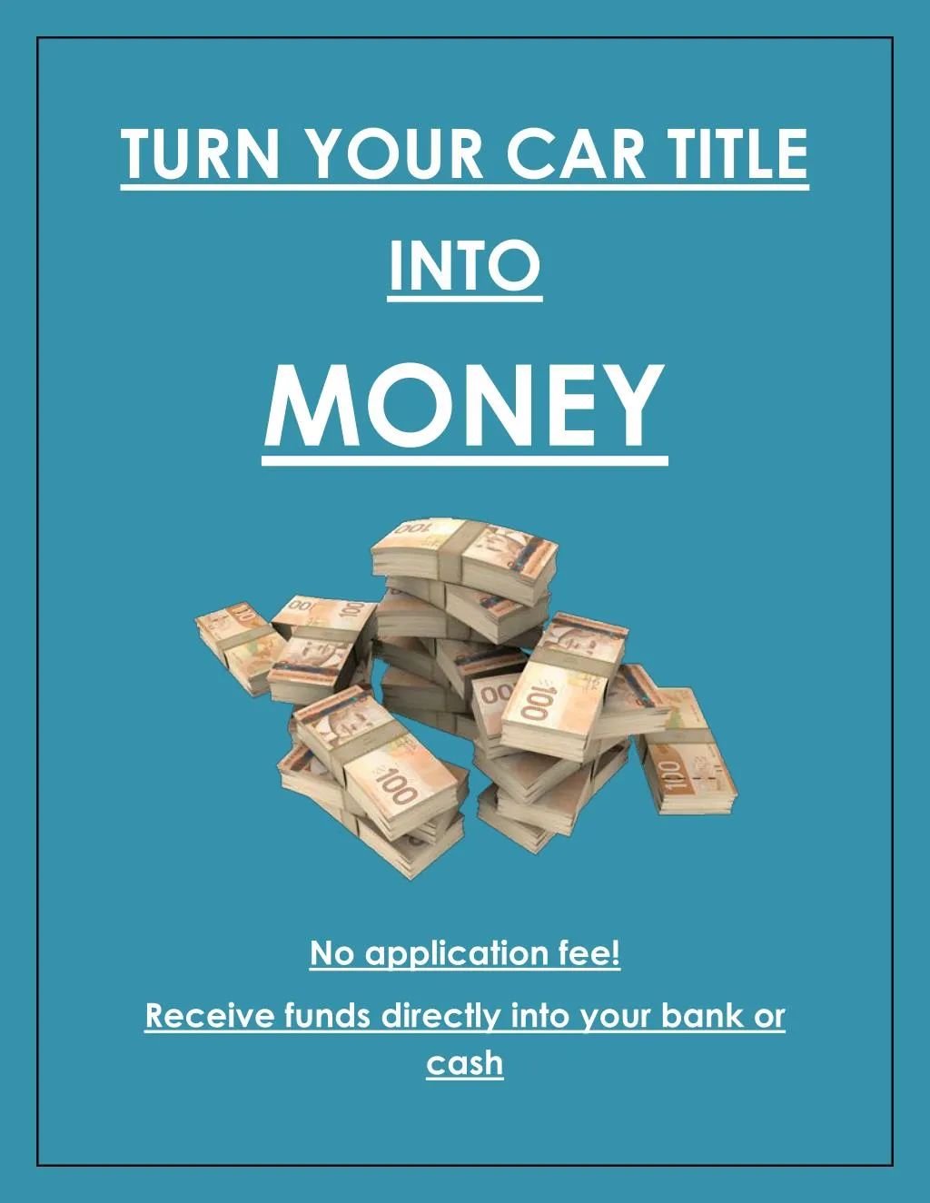 turn your car title into money