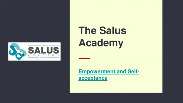 Empowerment and Self-acceptance Workshop - The Salus Academy