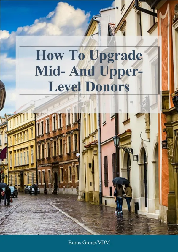 How To Upgrade Mid- And Upper- Level Donors