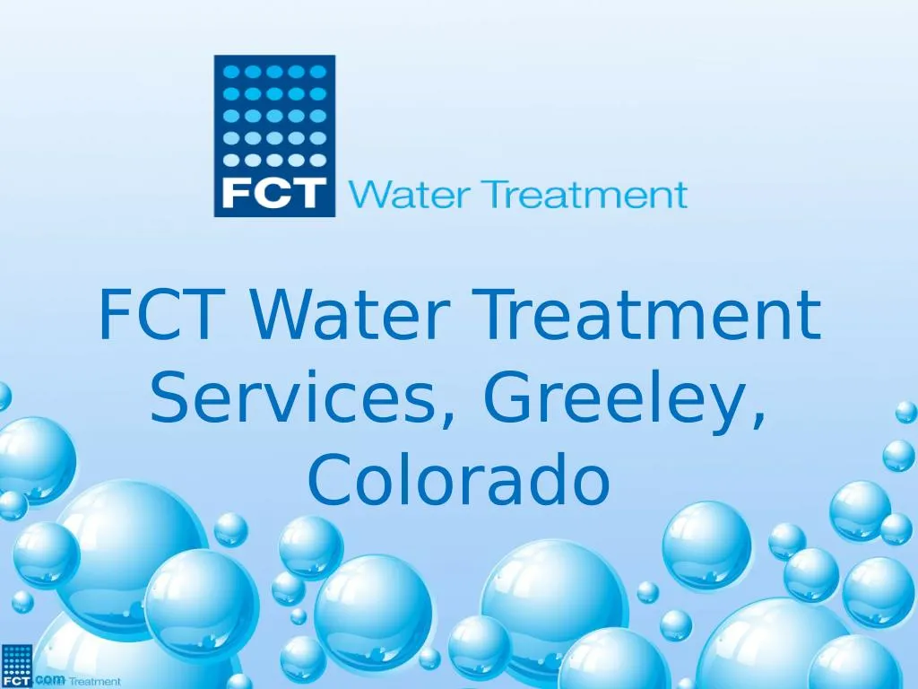 fct water treatment services greeley colorado