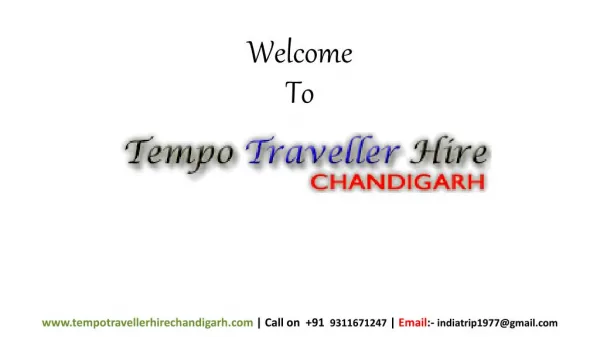 Hire 12 Seater tempo and Car Rent Service in Chandigarh