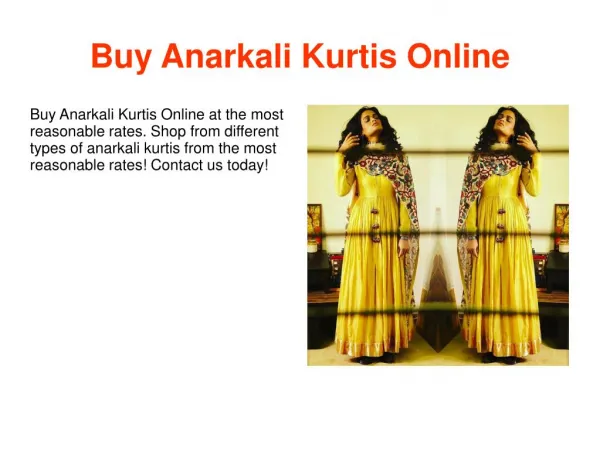 Buy Anarkali Kurtis Online