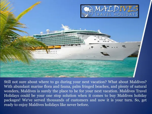 Maldives holiday packages