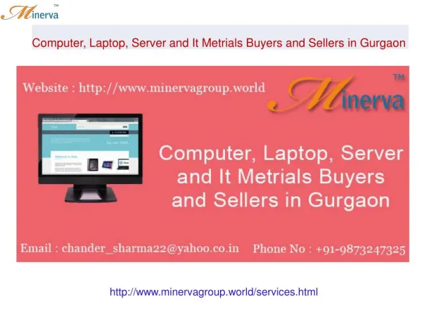 Computer, Laptop, Server and It Metrials Buyers and Sellers in Gurgaon