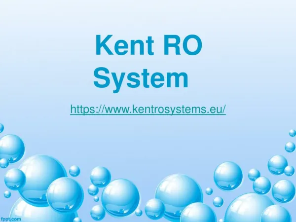 Water Disease- KentRO Wesser Filter