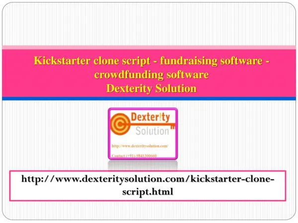 Kickstarter clone script - fundraising software - crowdfunding software